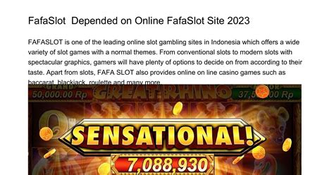 INTRODUCING THE TRUSTED ONLINE FAFASLOT .